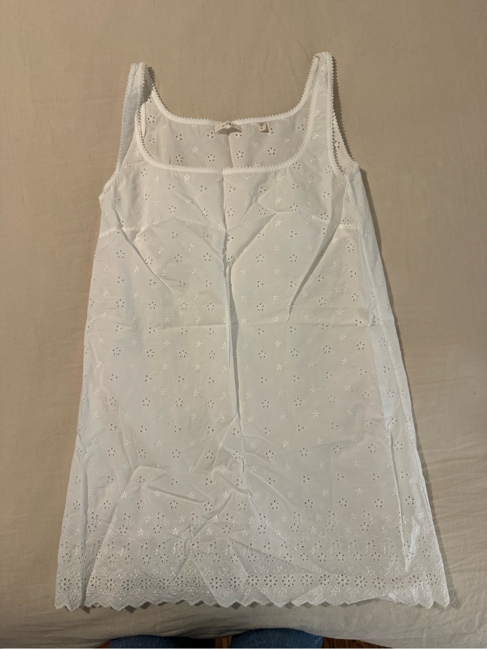 Doen White Eyelet Mini Dress